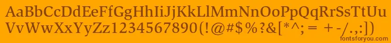 SlimbachstdMedium Font – Brown Fonts on Orange Background