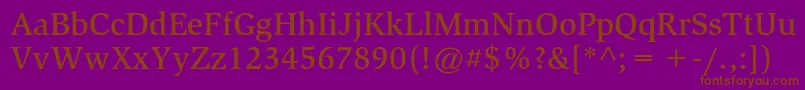 SlimbachstdMedium Font – Brown Fonts on Purple Background