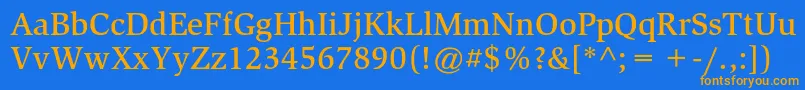 SlimbachstdMedium Font – Orange Fonts on Blue Background