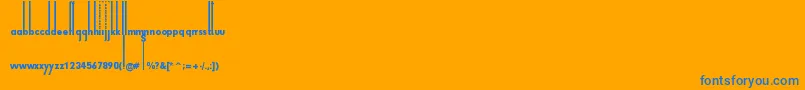 fuente ThiamineRegular – Fuentes Azules Sobre Fondo Naranja
