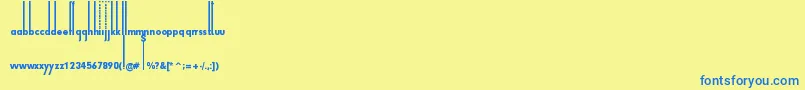 ThiamineRegular Font – Blue Fonts on Yellow Background