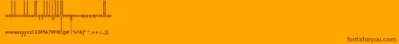 ThiamineRegular Font – Brown Fonts on Orange Background