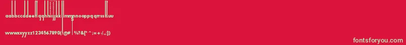 ThiamineRegular Font – Green Fonts on Red Background