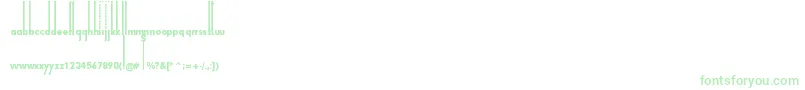 Czcionka ThiamineRegular – zielone czcionki