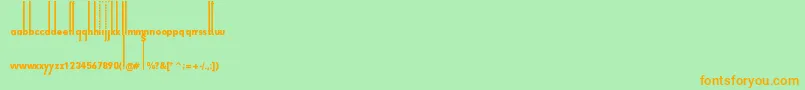 ThiamineRegular Font – Orange Fonts on Green Background
