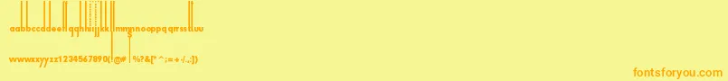 ThiamineRegular Font – Orange Fonts on Yellow Background