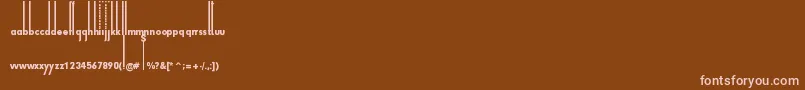 ThiamineRegular Font – Pink Fonts on Brown Background