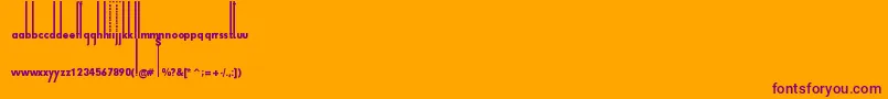ThiamineRegular Font – Purple Fonts on Orange Background
