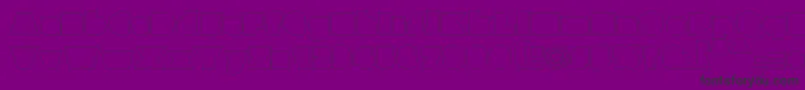 Parafuseultrablackoutline-fontti – mustat fontit violetilla taustalla