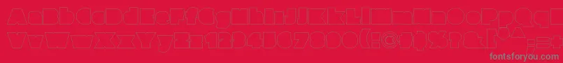 Parafuseultrablackoutline Font – Gray Fonts on Red Background