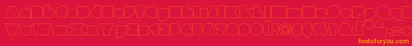 Parafuseultrablackoutline Font – Orange Fonts on Red Background