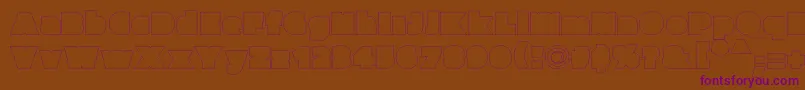 Parafuseultrablackoutline Font – Purple Fonts on Brown Background