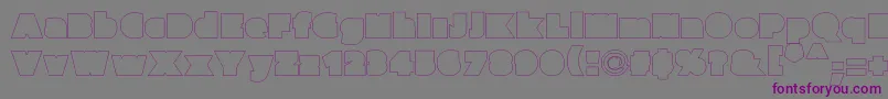 Parafuseultrablackoutline Font – Purple Fonts on Gray Background