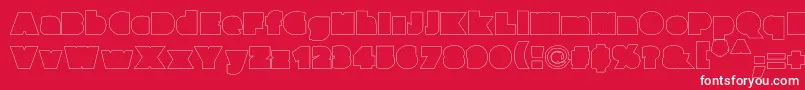 Parafuseultrablackoutline Font – White Fonts on Red Background