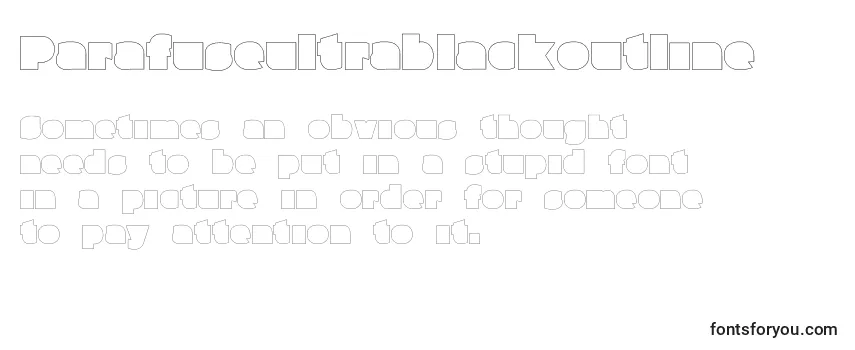 Review of the Parafuseultrablackoutline Font