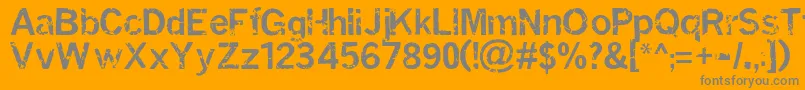 MiasmInfection Font – Gray Fonts on Orange Background