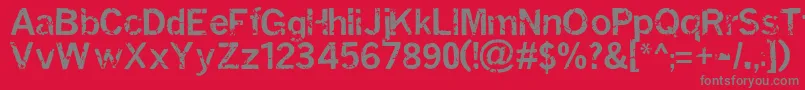 MiasmInfection Font – Gray Fonts on Red Background