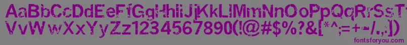 MiasmInfection Font – Purple Fonts on Gray Background