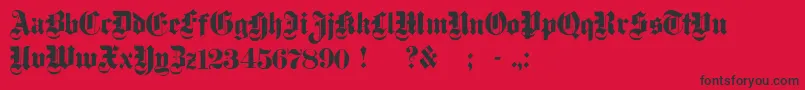 Dampfplatzs Font – Black Fonts on Red Background