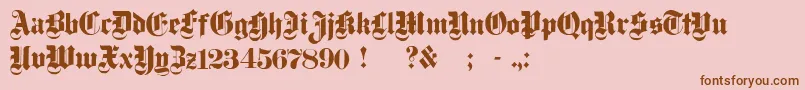 Dampfplatzs Font – Brown Fonts on Pink Background