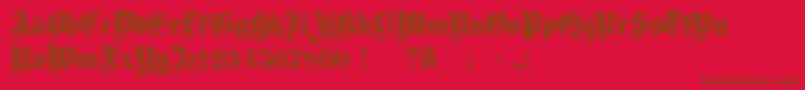 Dampfplatzs Font – Brown Fonts on Red Background