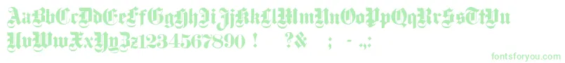 Dampfplatzs-Schriftart – Grüne Schriften