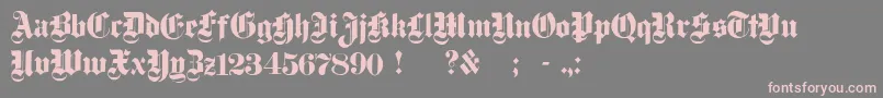 Dampfplatzs Font – Pink Fonts on Gray Background