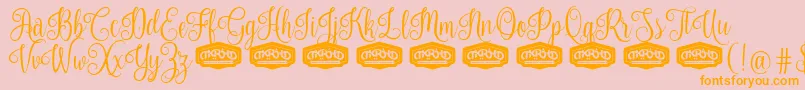 NouradillaPersonalUse Font – Orange Fonts on Pink Background