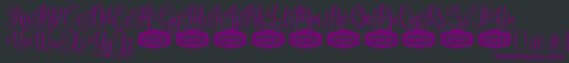 NouradillaPersonalUse-Schriftart – Violette Schriften auf schwarzem Hintergrund