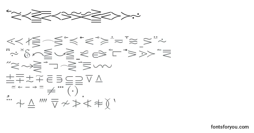 Czcionka Quantapionessk – alfabet, cyfry, specjalne znaki