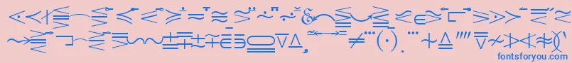 Quantapionessk Font – Blue Fonts on Pink Background