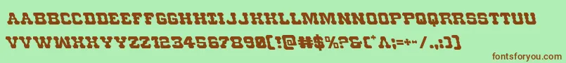 Usmarshalleft Font – Brown Fonts on Green Background