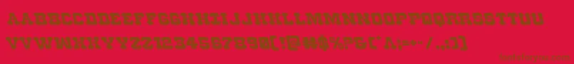 Usmarshalleft Font – Brown Fonts on Red Background
