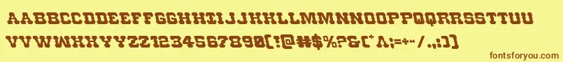 Usmarshalleft Font – Brown Fonts on Yellow Background