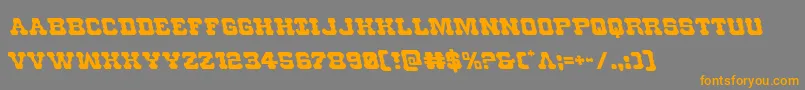 Usmarshalleft-Schriftart – Orangefarbene Schriften auf grauem Hintergrund