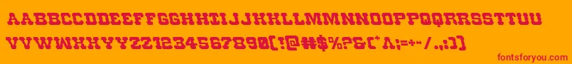 フォントUsmarshalleft – オレンジの背景に赤い文字