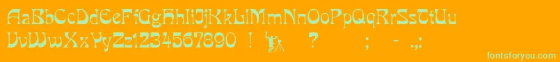 LaRosa Font – Green Fonts on Orange Background