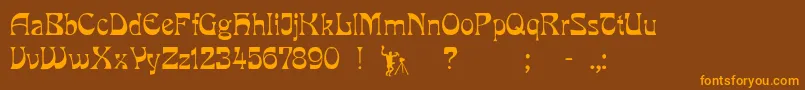 LaRosa Font – Orange Fonts on Brown Background