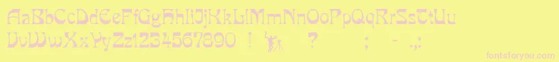 LaRosa Font – Pink Fonts on Yellow Background