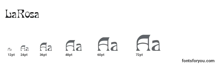 LaRosa Font Sizes