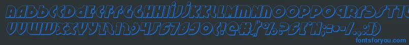fuente Neuralnomicon3Dital – Fuentes Azules Sobre Fondo Negro
