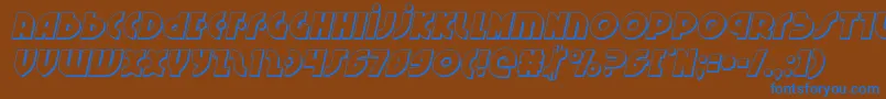 Neuralnomicon3Dital Font – Blue Fonts on Brown Background