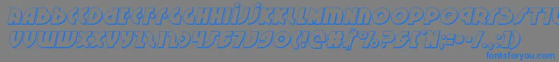 Czcionka Neuralnomicon3Dital – niebieskie czcionki na szarym tle