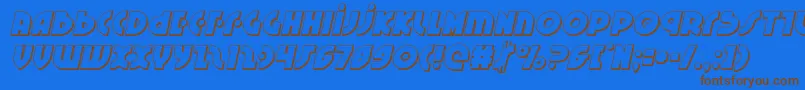 Шрифт Neuralnomicon3Dital – коричневые шрифты на синем фоне