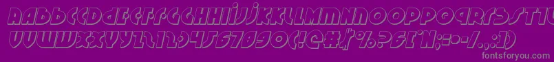 Neuralnomicon3Dital Font – Gray Fonts on Purple Background