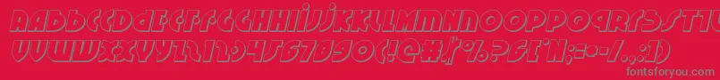 Шрифт Neuralnomicon3Dital – серые шрифты на красном фоне