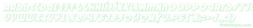 Neuralnomicon3Dital-Schriftart – Grüne Schriften auf weißem Hintergrund
