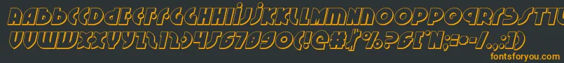 Neuralnomicon3Dital Font – Orange Fonts on Black Background