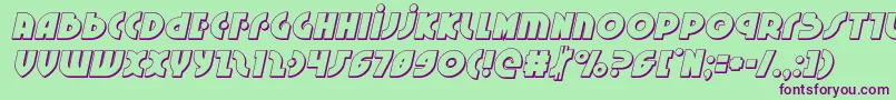 Neuralnomicon3Dital Font – Purple Fonts on Green Background