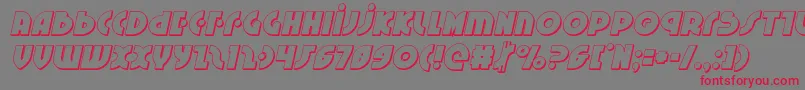 Neuralnomicon3Dital-Schriftart – Rote Schriften auf grauem Hintergrund